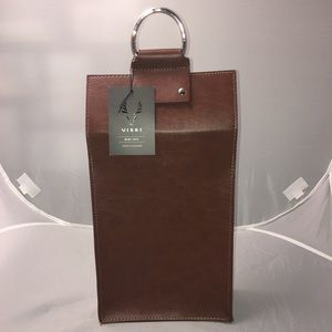 Admiral Faux Leather Double Wine Tote by Viski